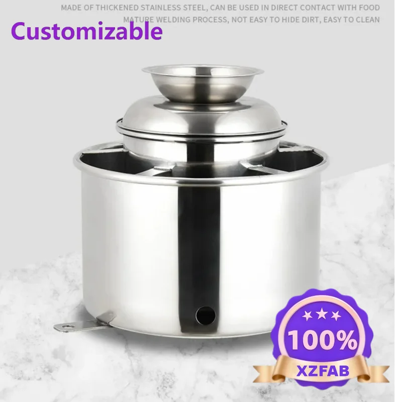 Factory Direct 2026 Stainless steel meat grinder bucket meat pulp bucket ball fish ball beef ball blender barrel liner processin