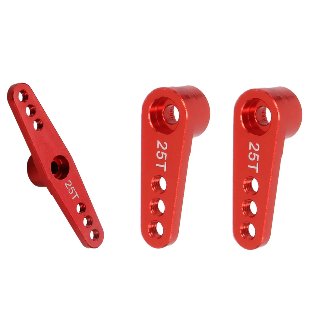 A63T-3 3개 조향 서보 암 금속 부품: 1/8 1/10 RC 모델 자동차/보트 후타바 Hsp Hpi Wltoys Himoto Redcat Traxxas용 25T 2개