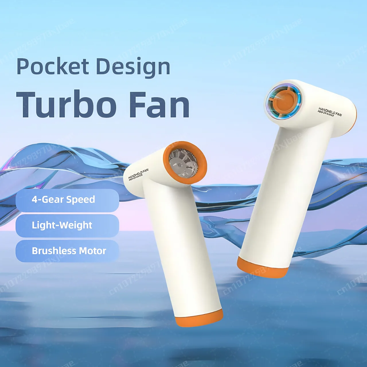 

Portable Turbo Fan High Power 4-Gear Speed Adjustable Handheld Mini Blower Pocket Design Summer Airflow Cooling Fan Rechargeable