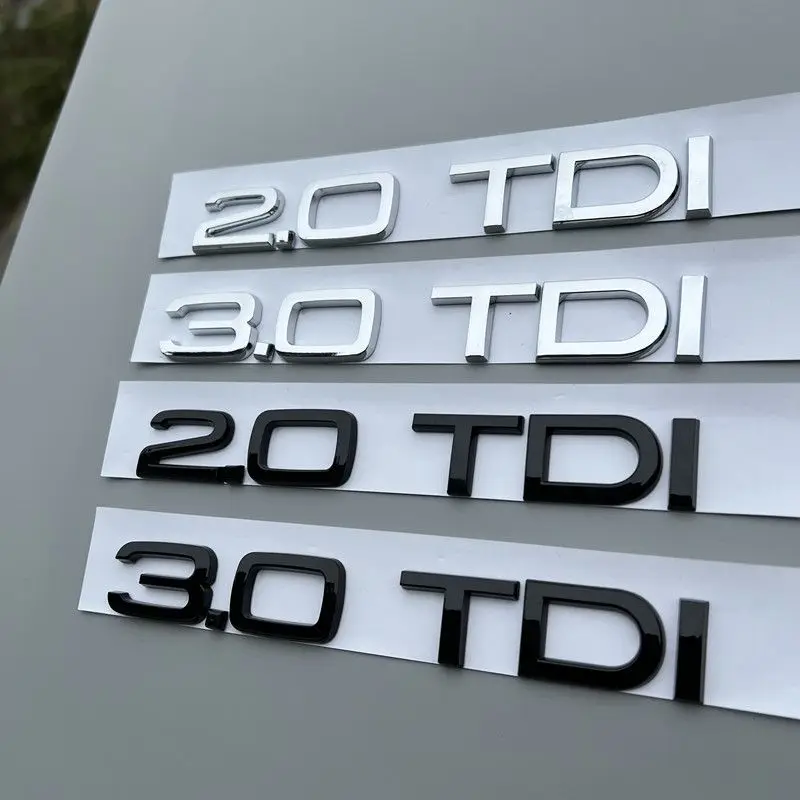 Autocollant de coffre arrière de voiture 3D ABS, emblème TDI pour Audi A1, A3, A4, A5, Horizon, A7, A8, Q2, Q3, Q5, Q7, TT, 2.0, 2.5, 2.7, 3.0, 4.0, 30, 35, 40, 45, 50, 55