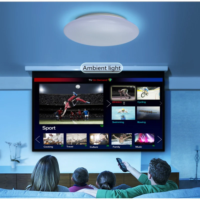 MINGBEN Inteligente RGB Lâmpada Do Teto 110V/220V Ritmo Lustre Luzes LED com WIFI APP Controle de Voz com Alexa Luz para Sala