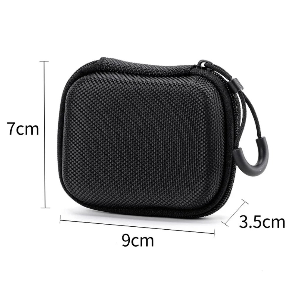 New Hard Shell EVA Storage Box Mini Portable Zipper Earphone Case Black Small Bag Digital Accessories