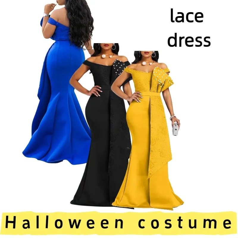 

Women's One-Shoulder Lace Dress for Evening Parties Weekend Gatherings Formal Events Casual Outings and Special Occasions