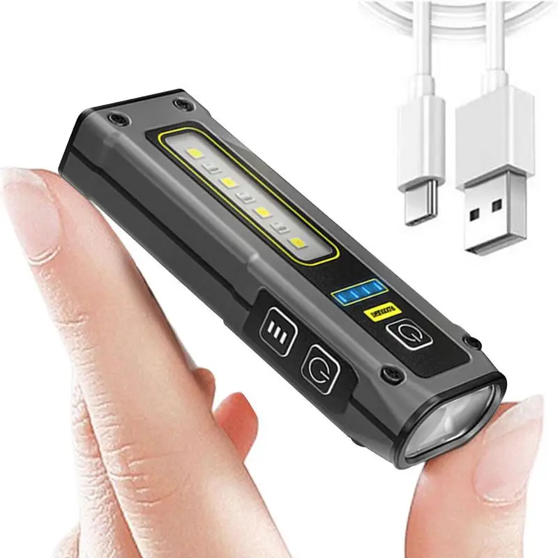 Outdoor LED Flashlight Outdoor Rechargeable Flash Light Color Changing Side Light Camping Supplies Power Bank For Fishers Hiking