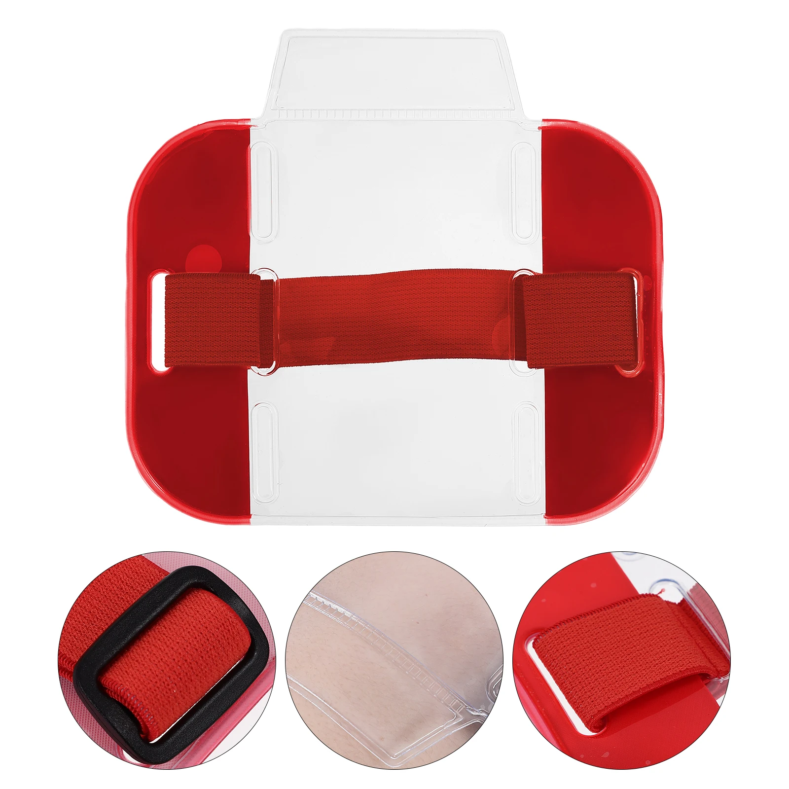 

2 шт., яркие держатели для бейджей, нейлоновая повязка из ПВХ, держатели для идентификационных карт, регулируемые держатели для бейджей безопасности рабочего, прозрачный дисплей для домашнего использования