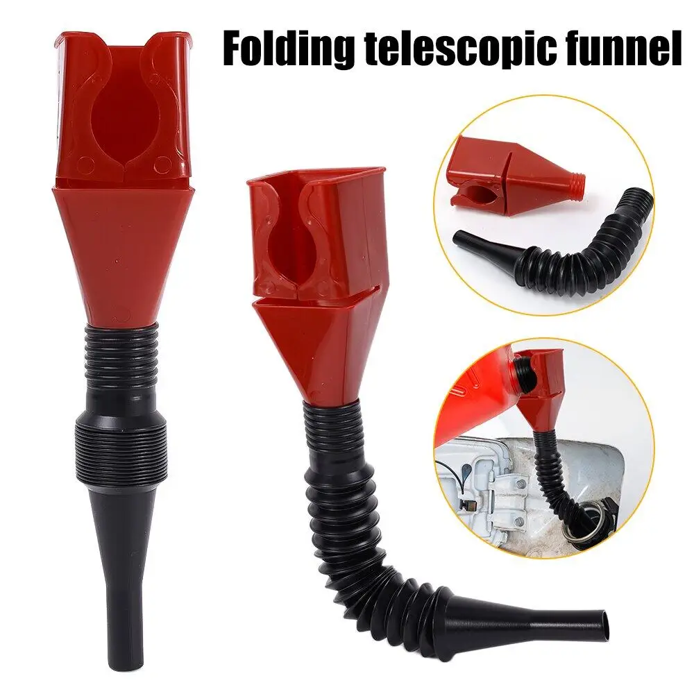 Portable Multifunctional Folding And Retractable Hose Square Bayonet Free Hand Pour Oil Filling Funnel