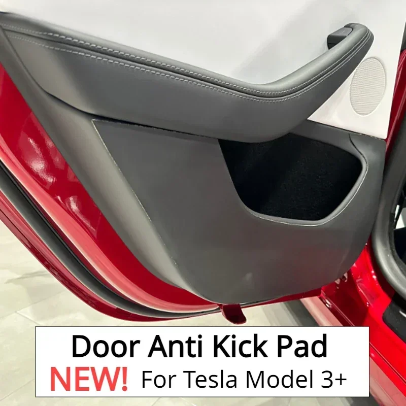 Almohadilla antipatadas para puerta de coche Tesla Model 3 2024 Highland, accesorios interiores de coche, pegatinas protectoras antiarañazos para