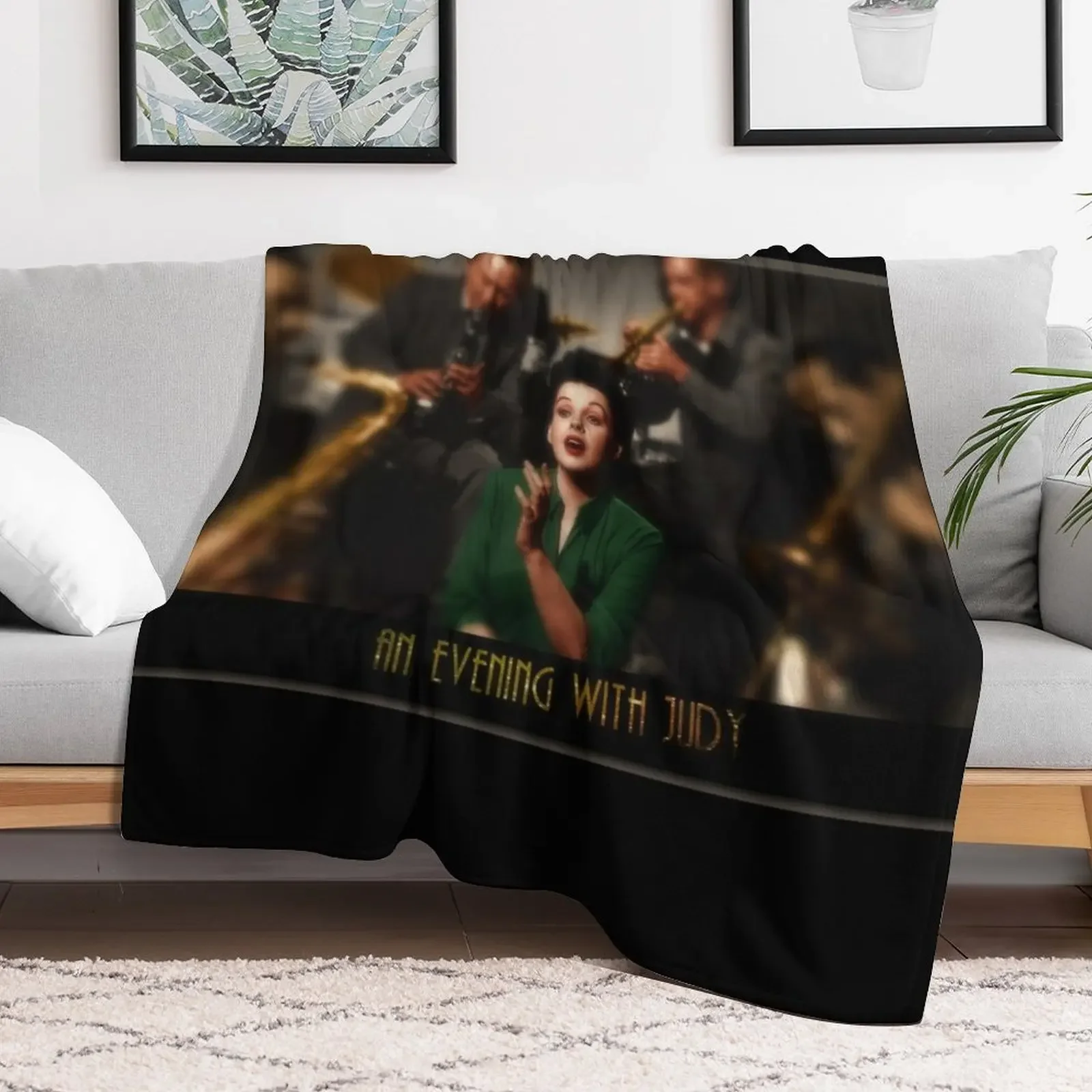 An Evening With Judy Throw Blanket Soft Comfort Blanket for Reading Watching TV