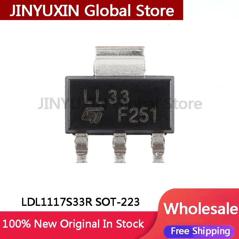 10-50pcs LDL1117S33R LL33 SOT-223 1.2A high PSRR low voltage drop