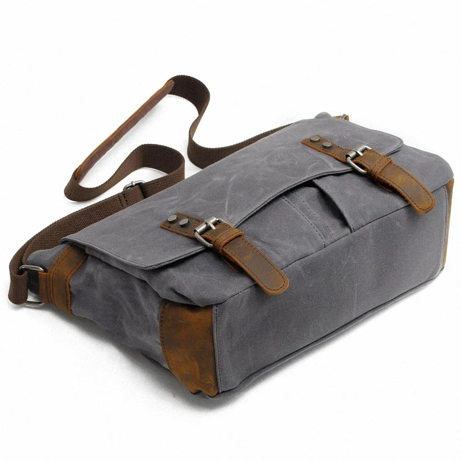 New Men Messenger Bags Waterproof Canvas Men Vintage Handbags Travel Shoulder Bags 14 Inch Laptop Briefcase LI-1488