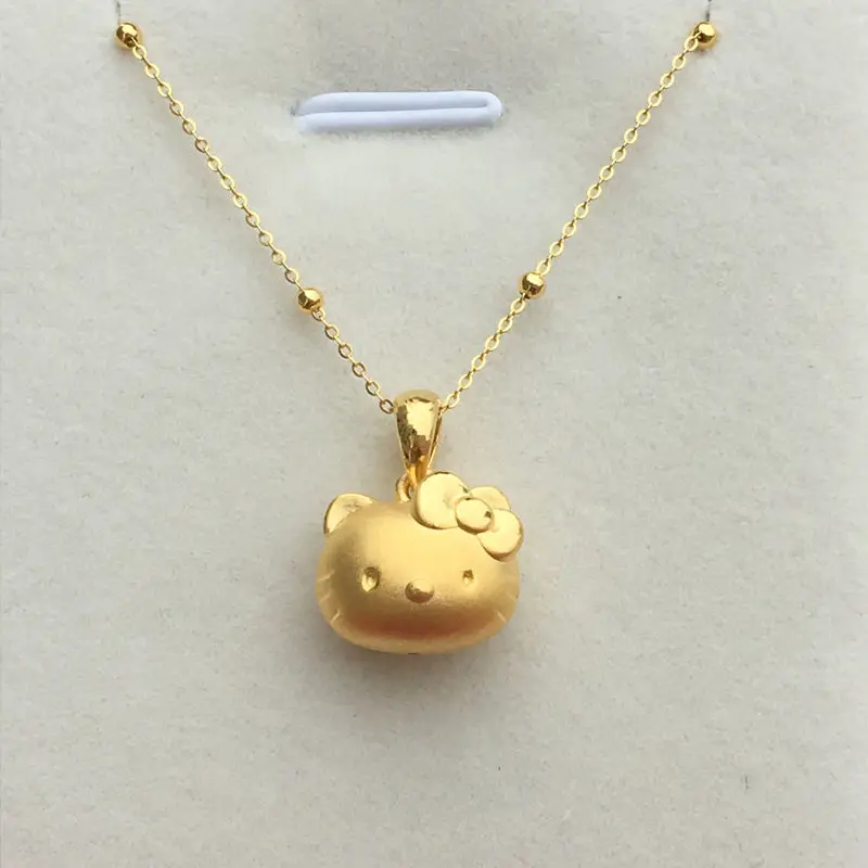 

Takara Tommy Kitty Cat Transit Bead Sand Gold Necklace Kitty Pendant Female Niche Cartoon Character Ornament