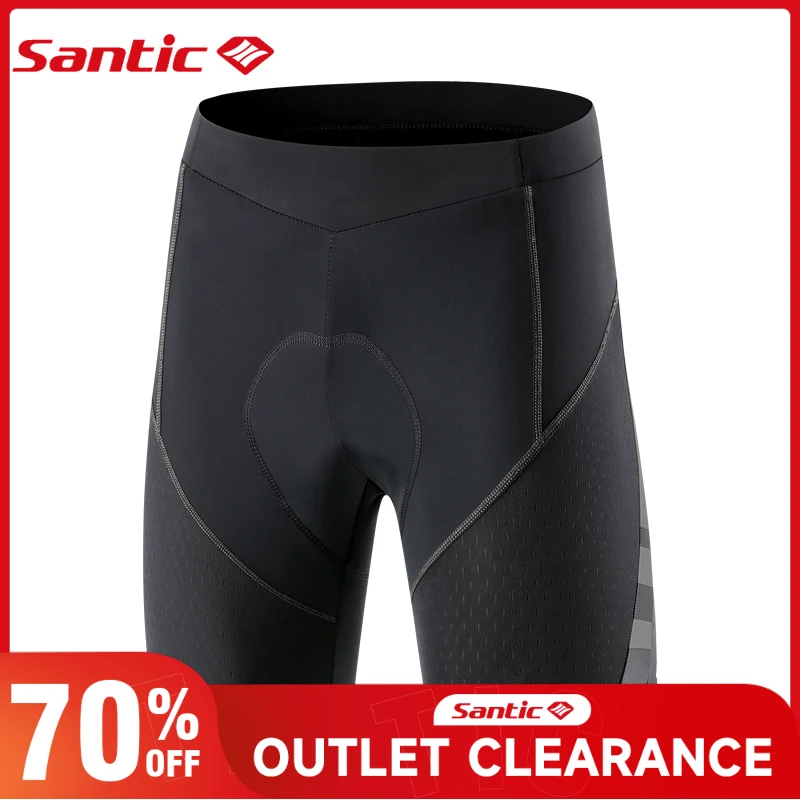 Santic Men's Cycling Shorts Shockproof 4D Padded Bicycle Half Pants Summer Quick-Dry Reflective Breathable MTB/Road Biker Shorts