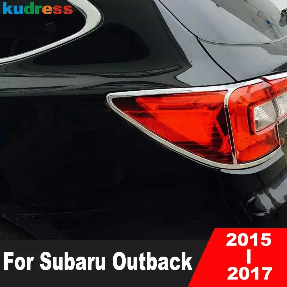 

Rear Tail Light Lamp Cover Trim For Subaru Outback 2015 2016 2017 Chrome Car Taillight Taillamp Frame Garnish Trims Accessories