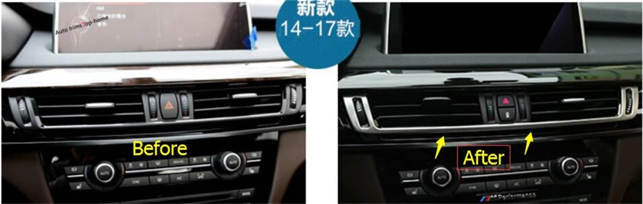 Zentrale Steuerung Klimaanlage Outlet AC Vent Abdeckung Trim Fit Für BMW X5 F15 2014 - 2017 / X6 F16 2015 - 2018 Auto Zubehör