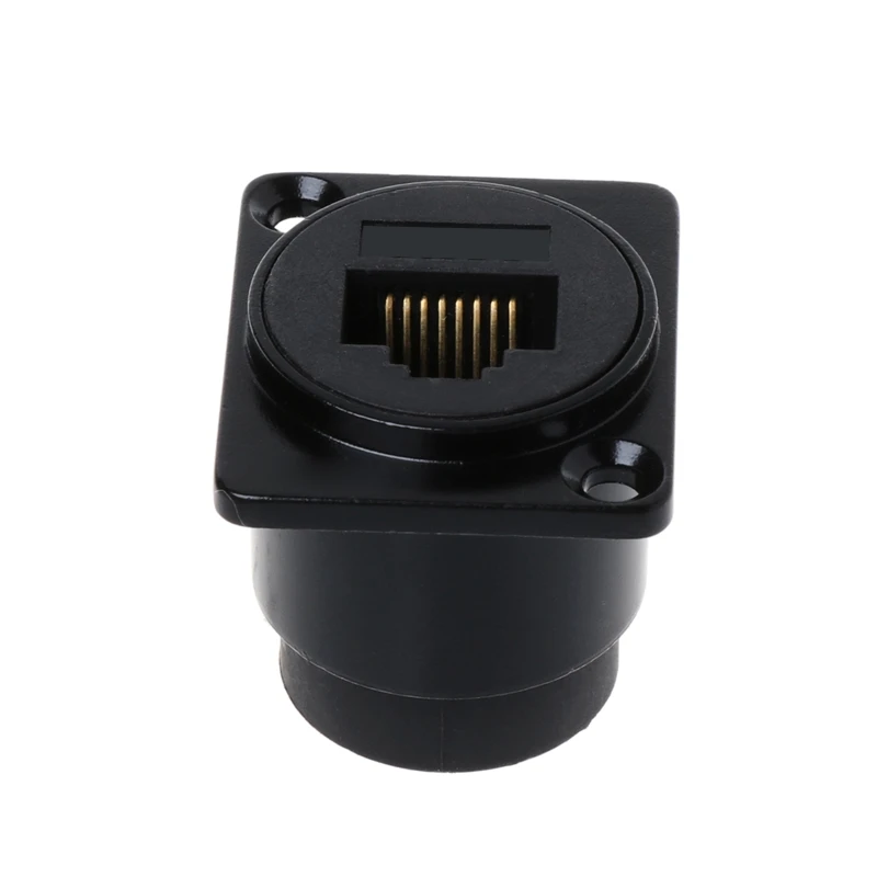 D-Type RJ45 Coupler, Shielded RJ45 Panel Mount Connector, CAT6 Female to Female LAN Network Bulkhead Pass Through Socket