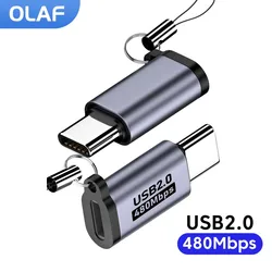 Micro USB To USB C Adapter 480Mbps Fast charging Data Transfer USB C to Lightning adapter for iphone IOS To Micro USB adaptador
