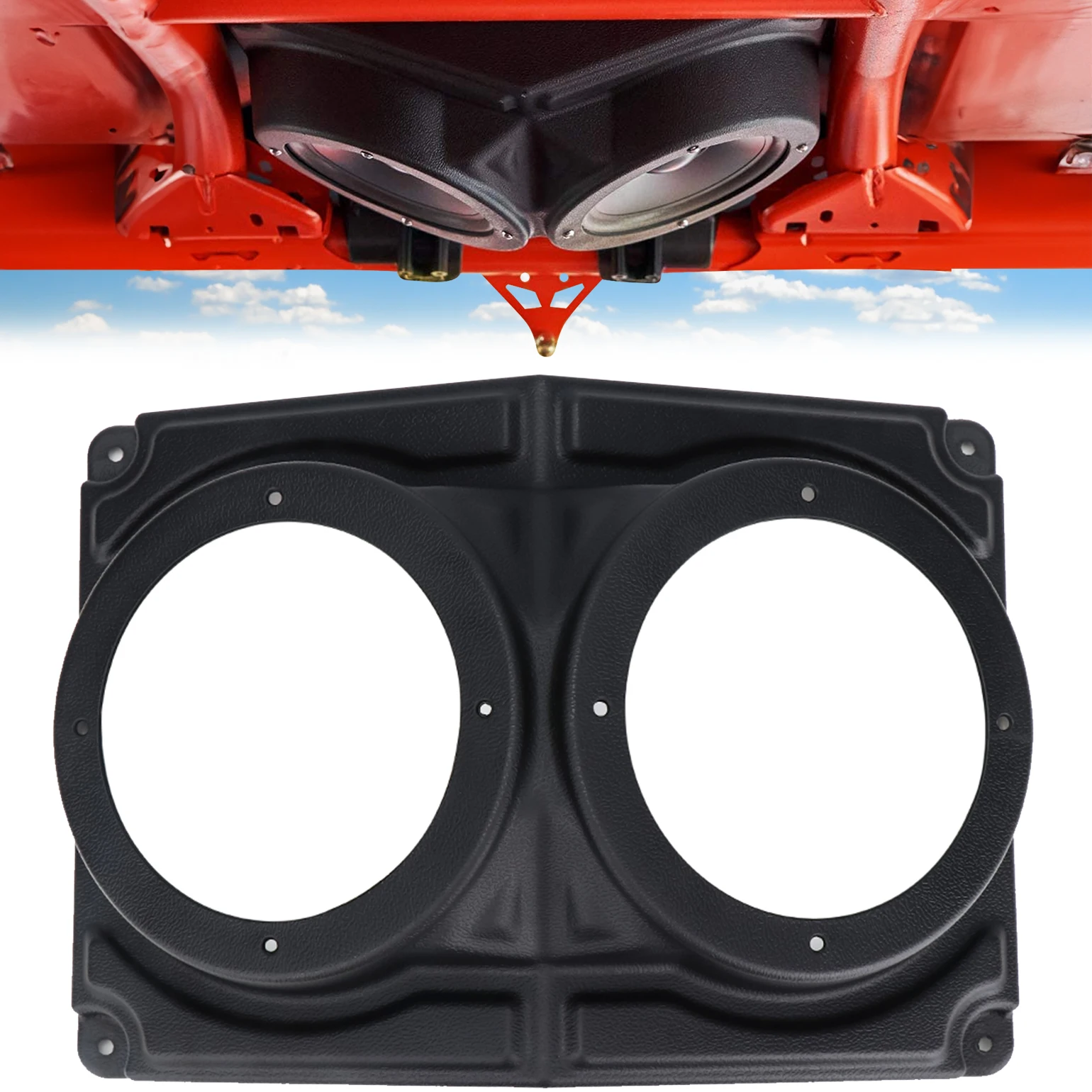 UTV Speaker Pod Enclosure Universal 6.5in Hard Roof Speaker Systems Accessories Compatible with Polaris RZR Can Am X3 Golf Cart