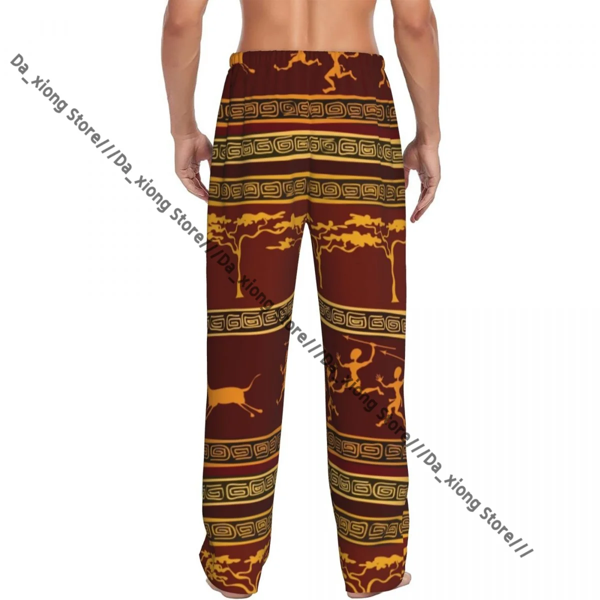 African Ethnic With Aborigine Hunting Mens Pajamas Pyjamas Pants Lounge Pants Sleep Bottoms