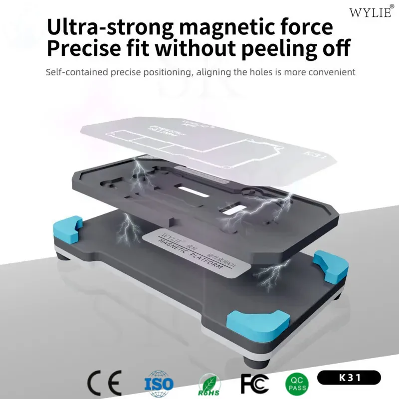 

WYLIE K31 среднеслойный оловянный шаблон для посадки для iPhone X-16 Pro Max, материнская плата BGA, средний слой, трафарет для реболлинга, платформа
