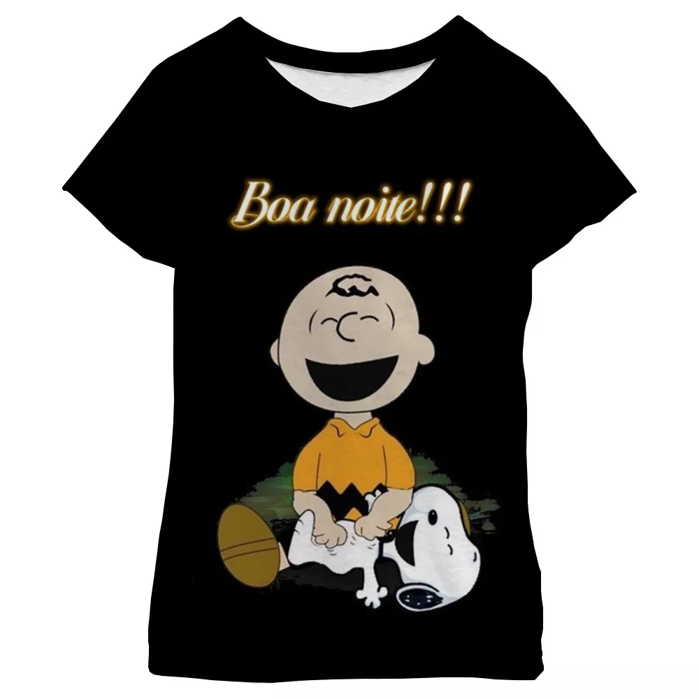 Kids Summer T-shirt Boys Girls Snoopy Pattern Printed Teen Casual Sports Harajuku Top Cute T-shirt top