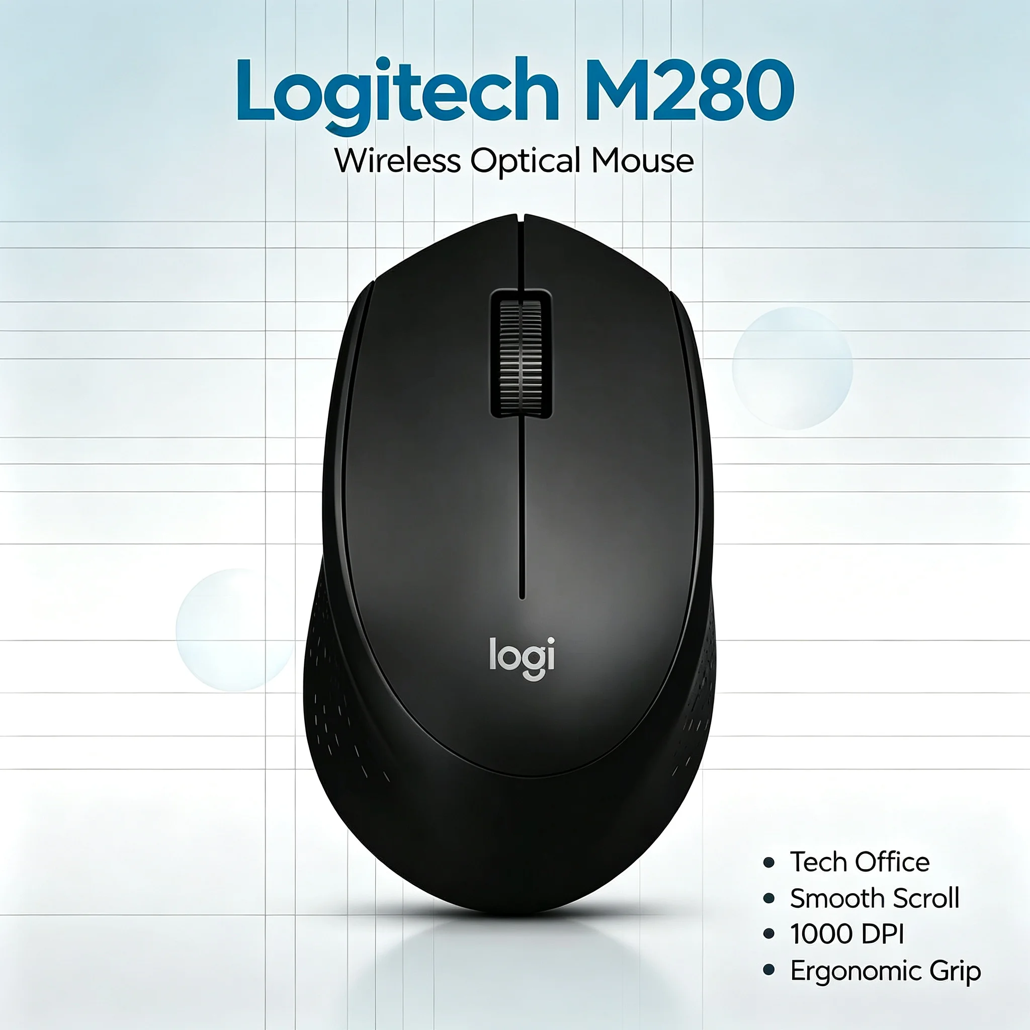 Logitech M280 Portable 2.4G Wireless Optical Mouse Ergonomic Mice Super Long Battery Life For Laptop Travel Office