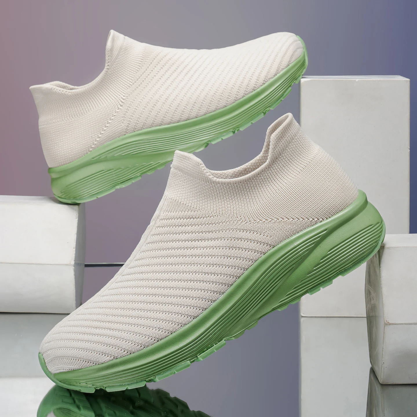 

Summer New Unisex Wide Toe Sports Shoes, Lightweight Slip-On Lazy Loafers, Breathable Mesh Non-slip Wear-resistant Casual Shoes