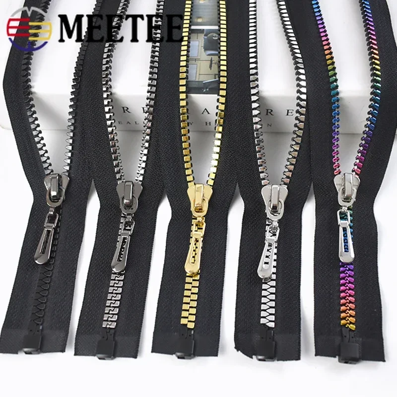 80cm 8# Resin Zipper Opend End Decorative Rainbow Zip for Bag Jacke Clothes Sewing Zippers Accessories DIY Garment Repair Zips