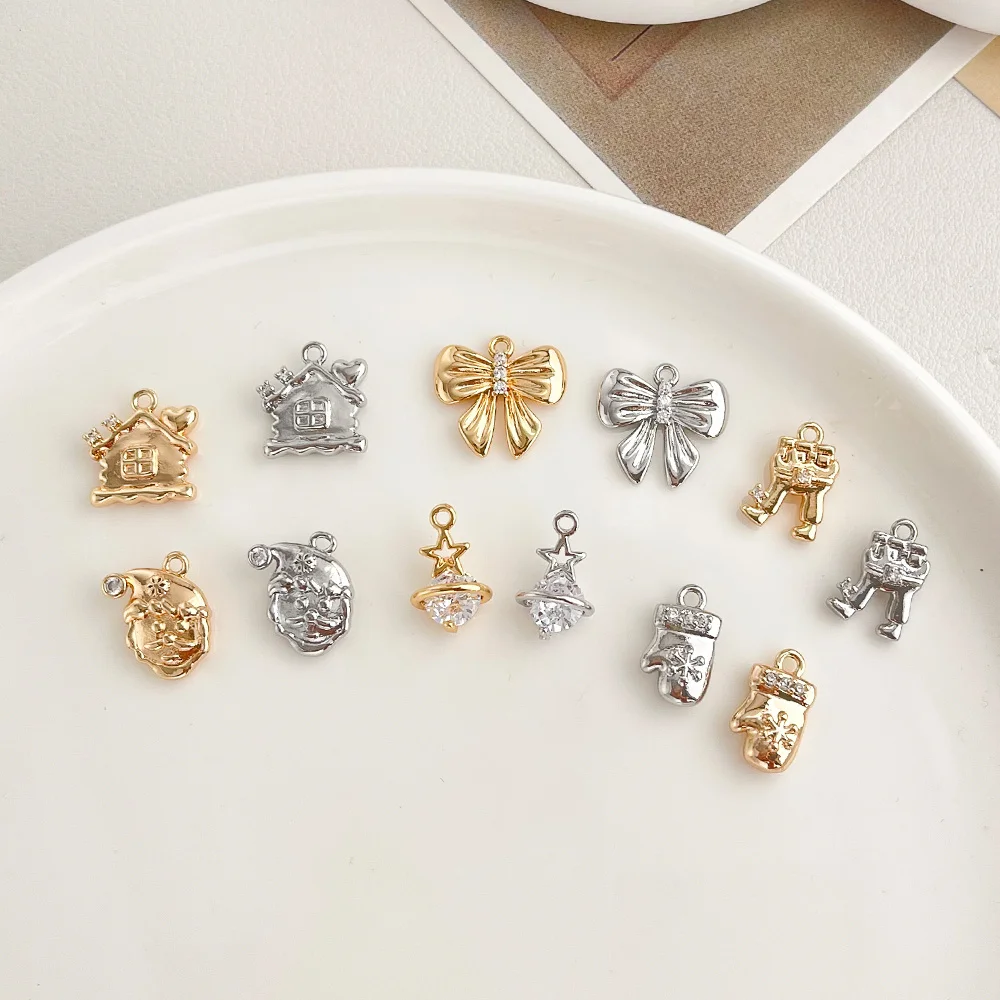 

Cordial Design 40Pcs Copper Pendant/Genuine Gold Plating/Bowknot House Shape/Jewelry Accessories/Hand Made/DIY Charms #196106