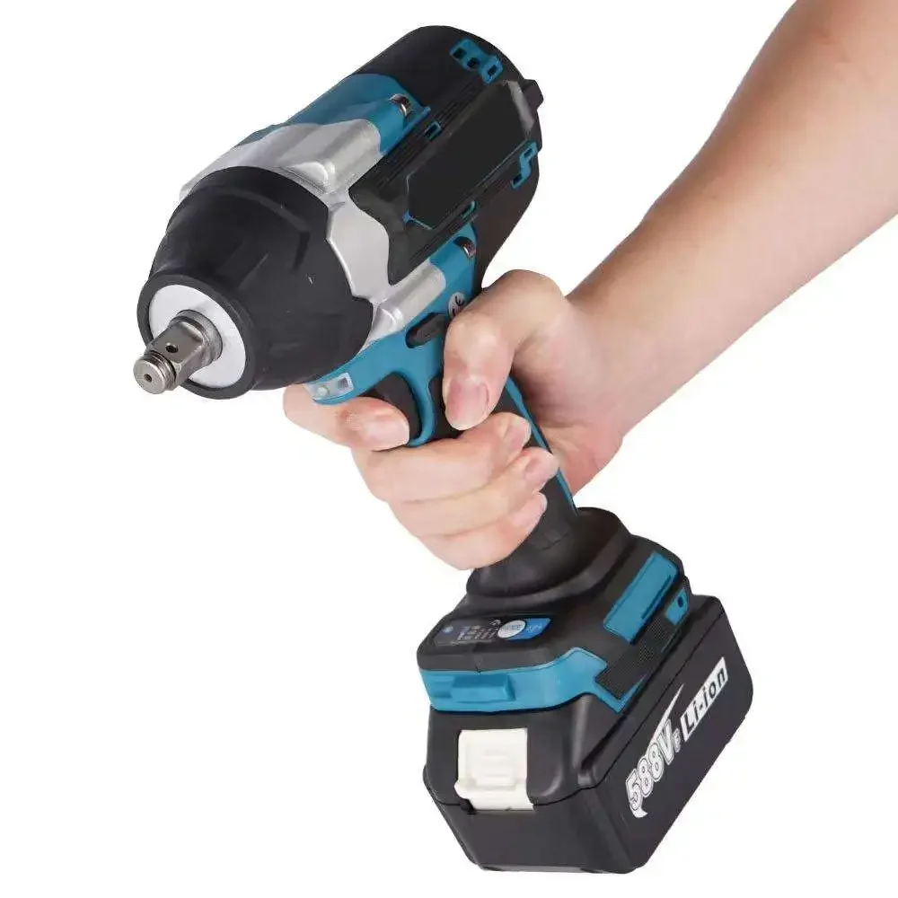 Brushless Electric Impact Wrench for Trucks Chave sem fio, Driver Tool for Makita, Bateria 18V, Torque 1800N.M, 1/2 \