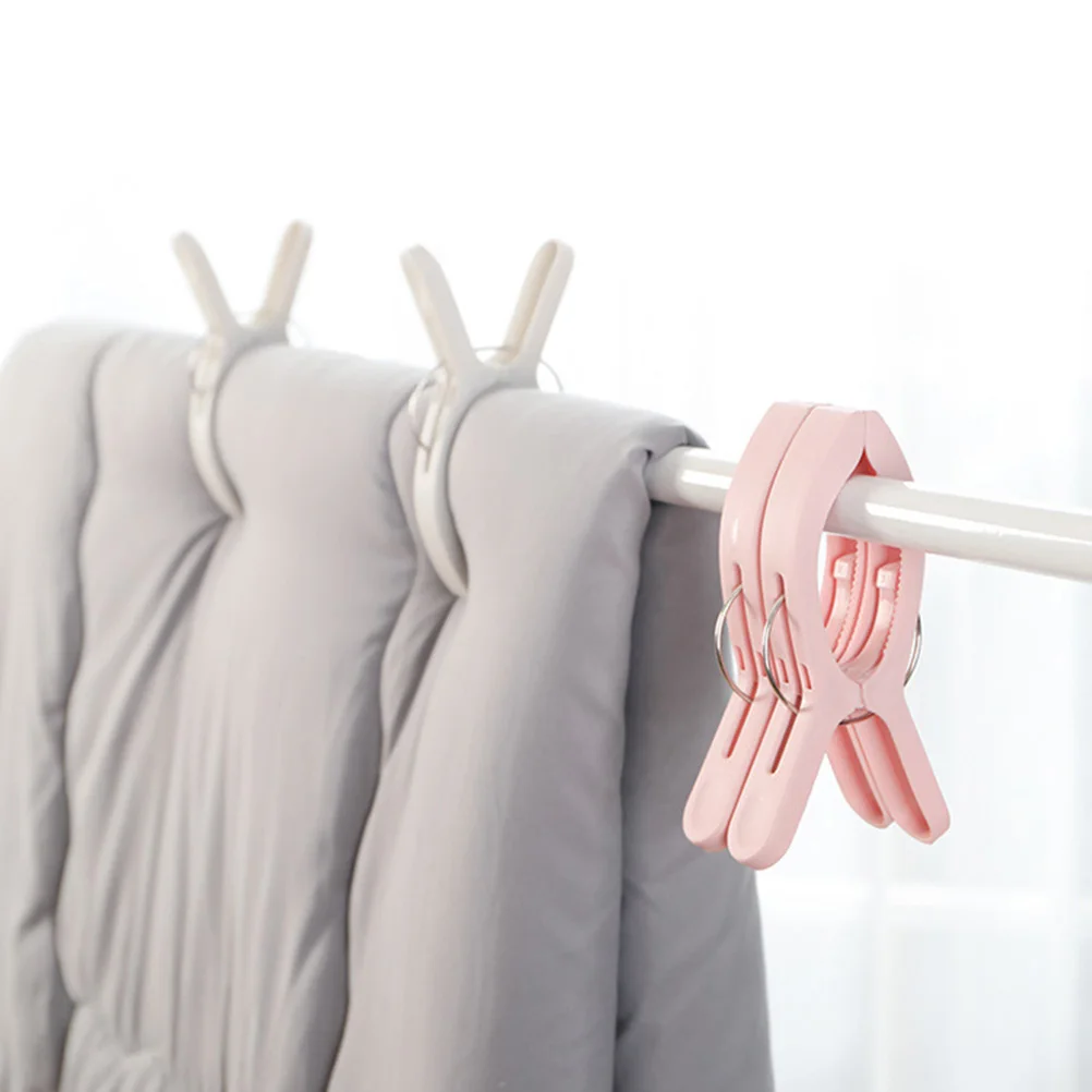 

3pcs Plastic Clothes Clips Quilt Holders Anti-Slip Windproof Rust Resistant Towel Grips For Home Office Use Clothes