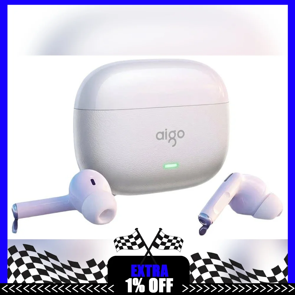 AIGO TQ18 Half In-Ear Wireless Bluetooth Earbuds with Long Battery Life for Music For Gifts