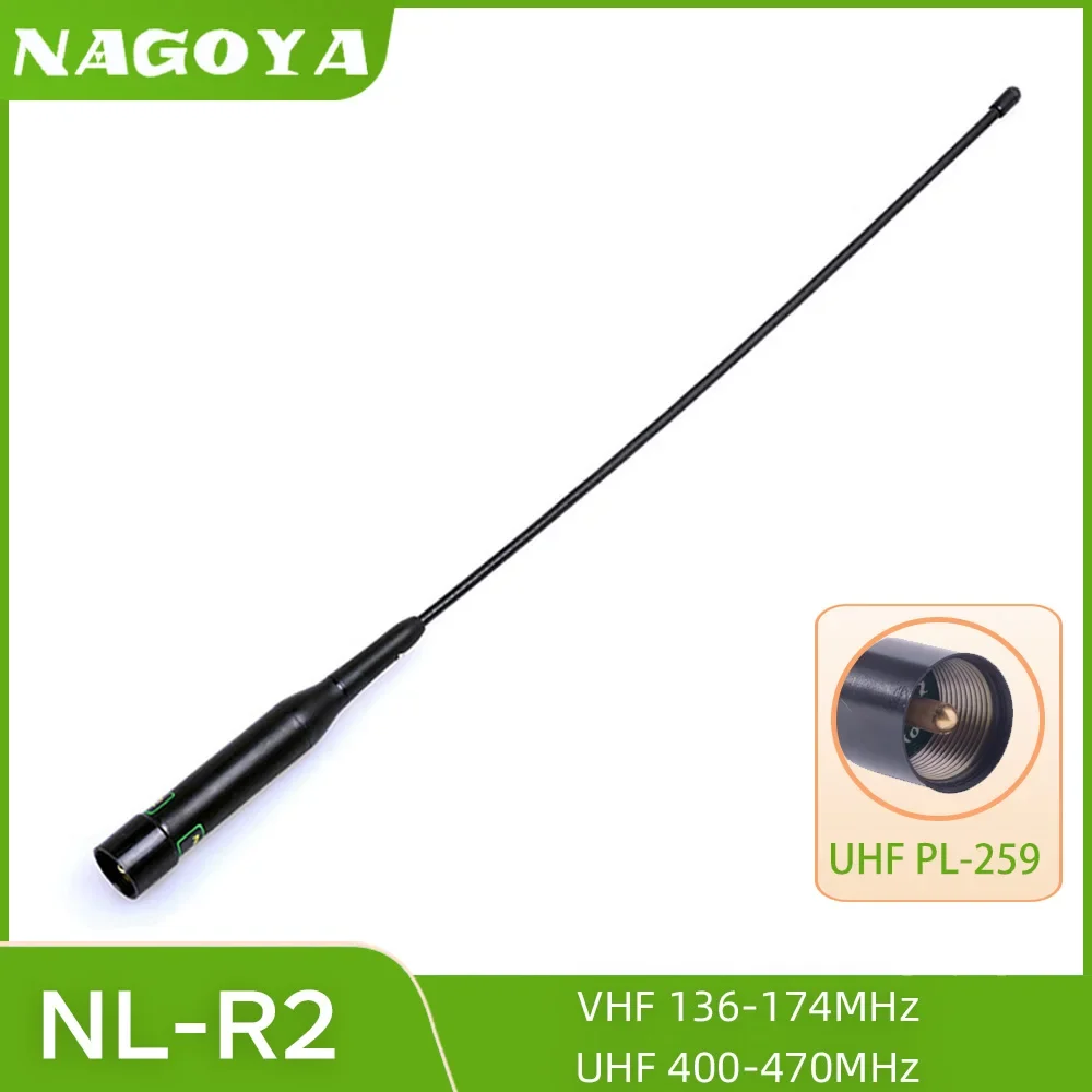 나고야 오리지널 NL-R2 하이 게인 듀얼 밴드 VHF UHF 144/430 MHz 햄 라디오 PL259 커넥터 안테나, Baofeng Motorola TYT ICOM용