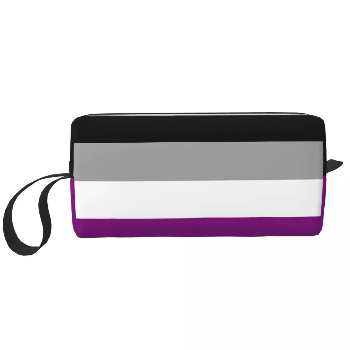 Asexual Flag Makeup Bag Cosmetic Organizer Storage Dopp Kit Toiletry Cosmetic Bag for Women Beauty Travel Pencil Case