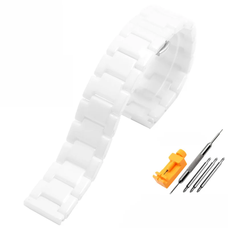 Ceramic strap 20 22 mm chain bracelet for xiaomi Amazfit Samsung Gear s3 S2 strap Galaxy Watch 46 42 45 mm sport watchbands belt image 5