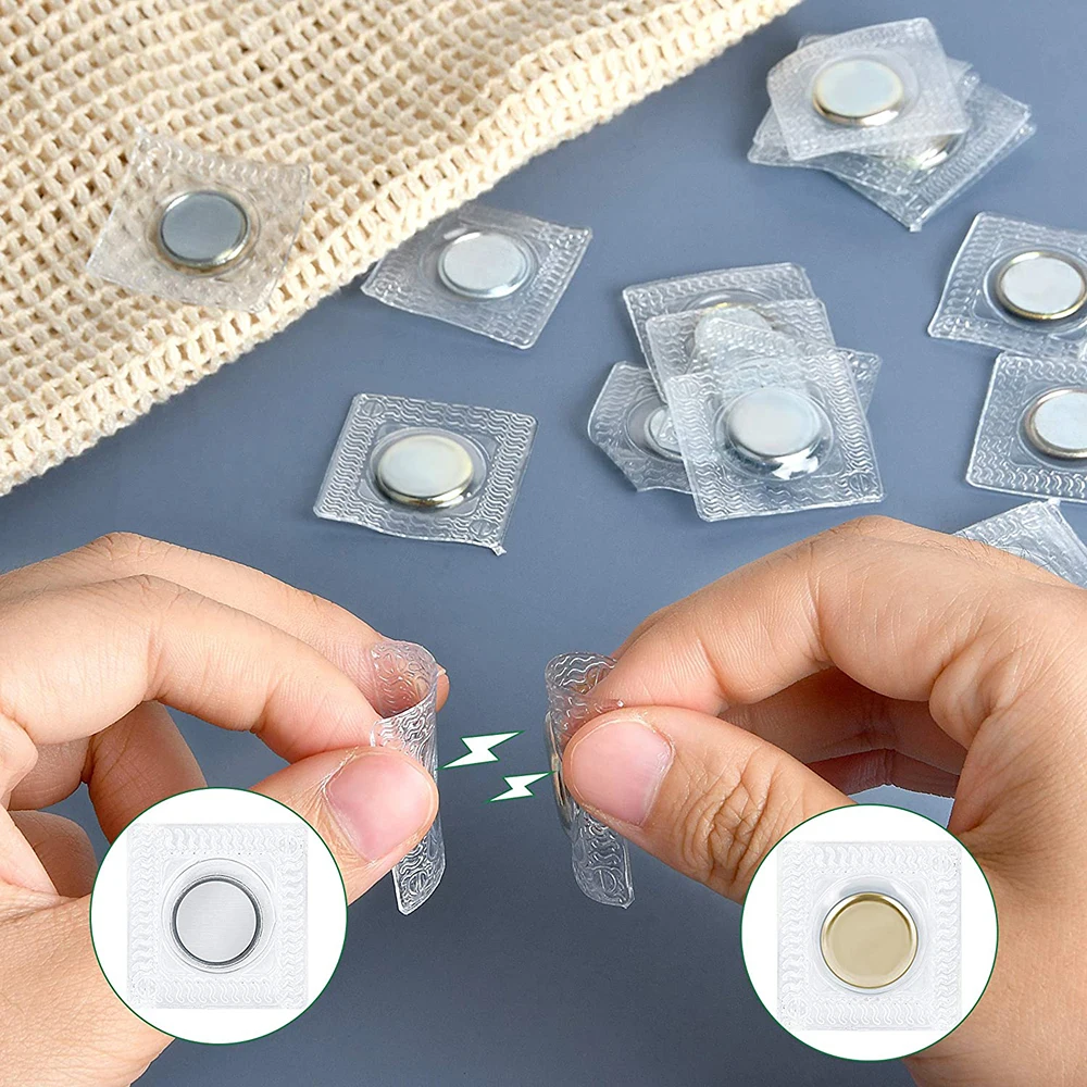 2/10 Pairs Hidden Sew on Snaps PVC Magnetic Button for Thin Fabrics Handbag Clothing Clasp DIY Craft Sewing Tools 10 15mm