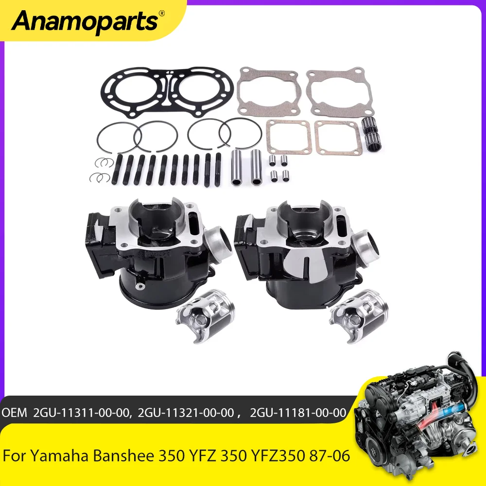 Motorcycle Parts Engine Cylinder Piston Gasket Top End Kit Fit For Yamaha Banshee 350 YFZ 350 YFZ350 87-06 2GU113110000