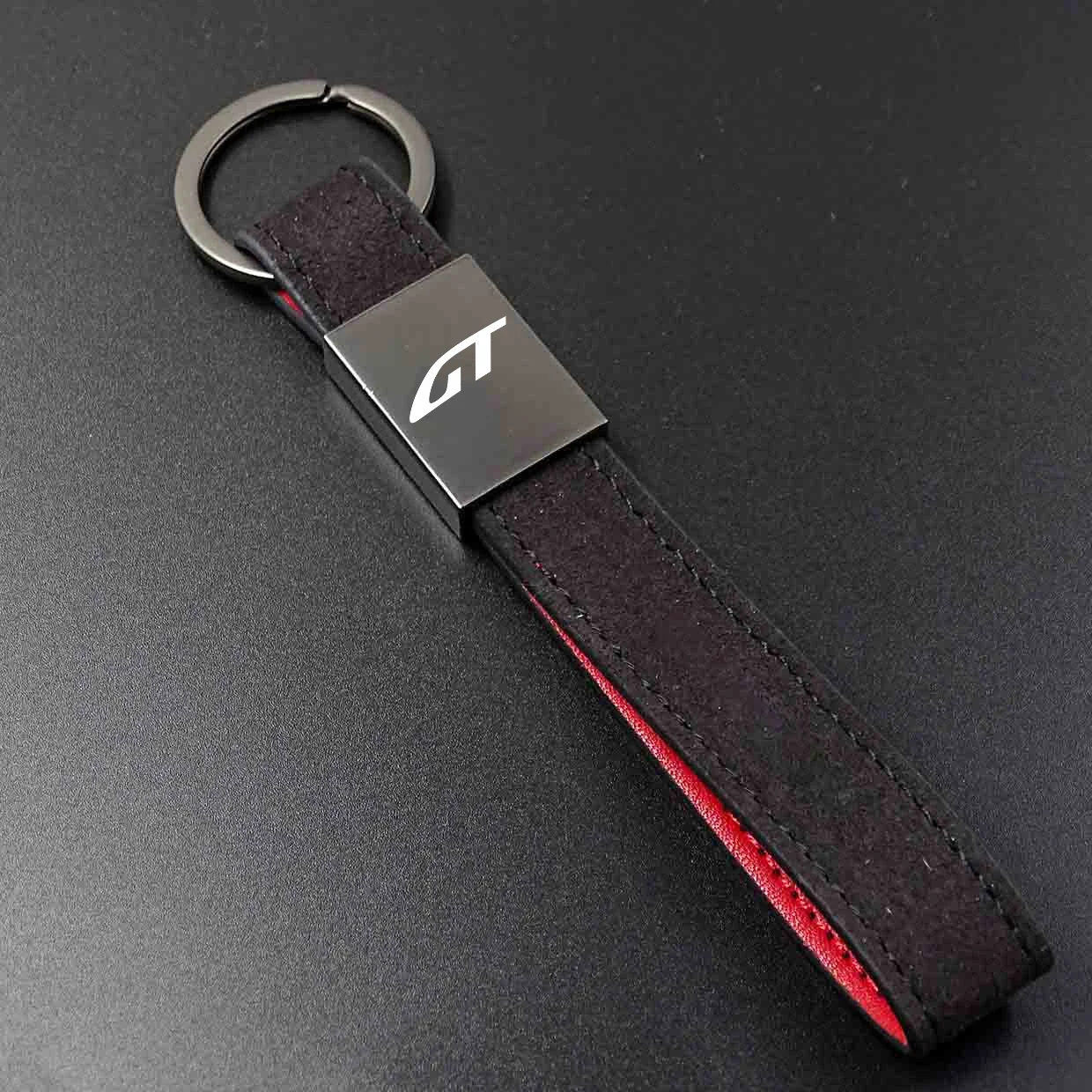 For Alcantara Leather Key Chain Italy Flag Car Embroidery Keyring For Aston Martin Virage Vulcan Zagato DB9 DB11 DBS GT V12 DBX