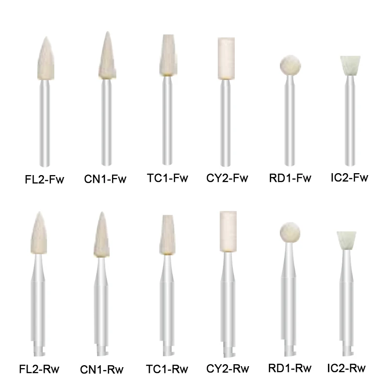 Dental White Stone Polishing Burs Teeth Polishers FG RA Polishing Tools Dental Tools 5pcs/set