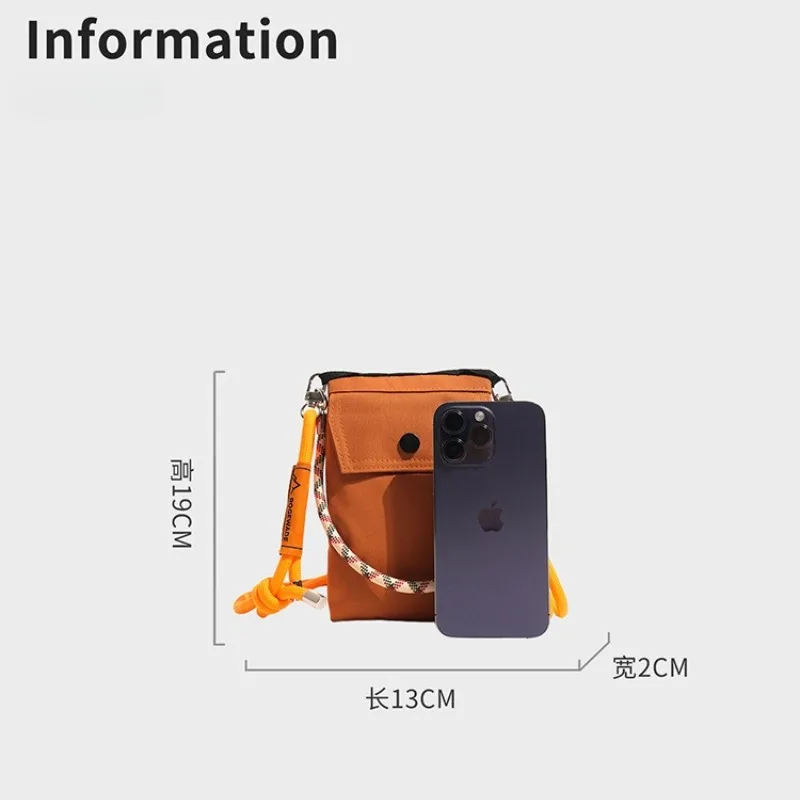 Fashion Vertical Phone Bag Portable Storage Pouch Crossbody Sling Bag for Men Women Simple Leisure Outdoor Sports view 5
