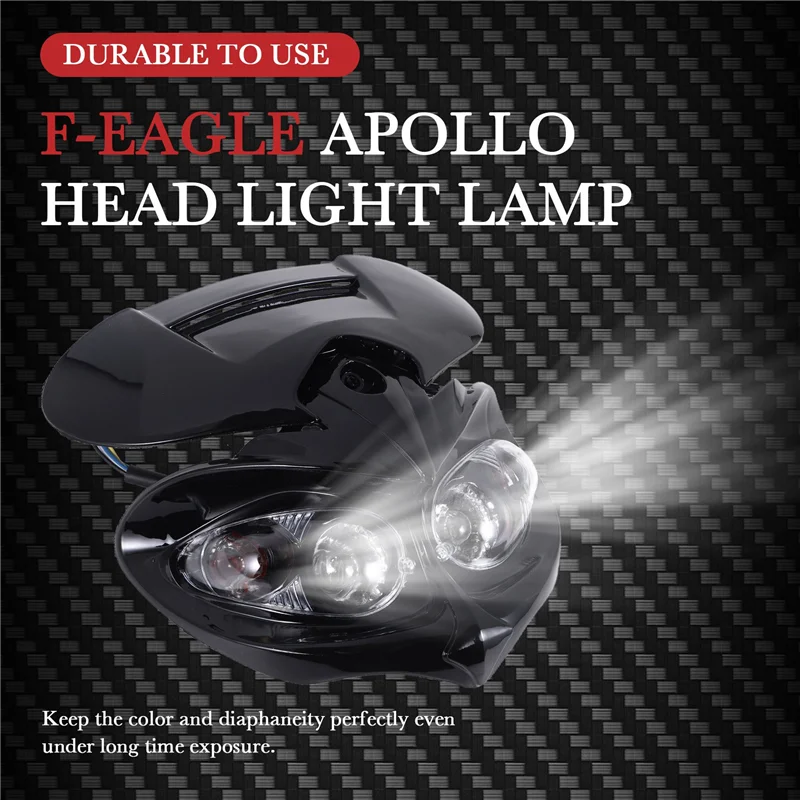 

Better-Fairing Head Light High / Low Motorcycle Dual Headlight For F-Eagle Apollo 12V 35W Applicable Universal Motorcycles