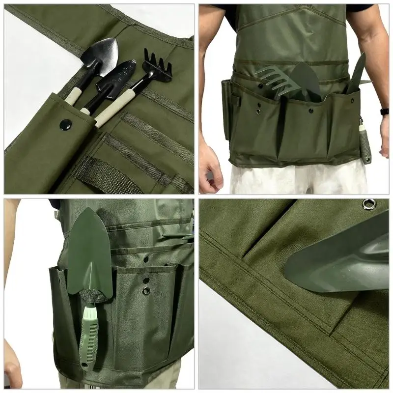 

R9UF Versatile Adjustable Gardening Work Apron Heavy Duty Ergonomic Tool Organization