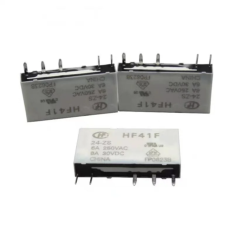 5PCS HF relay HF41F-24-ZS HF41F-12-ZS HF41F-5-ZS (555) 6A 1CO HF41F 5V 12V 24V Wafer relay new and original