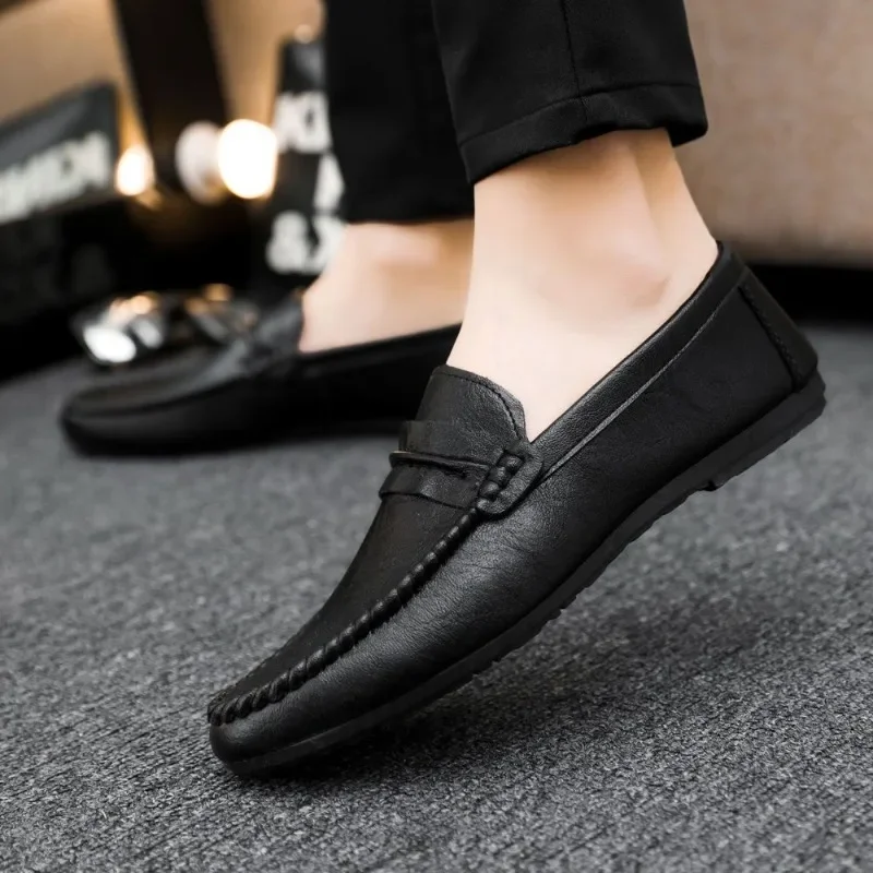 Zapatos formales de cuero para hombre, calzado informal a la moda, diseñador de lujo, de alta calidad, novedad, 2024