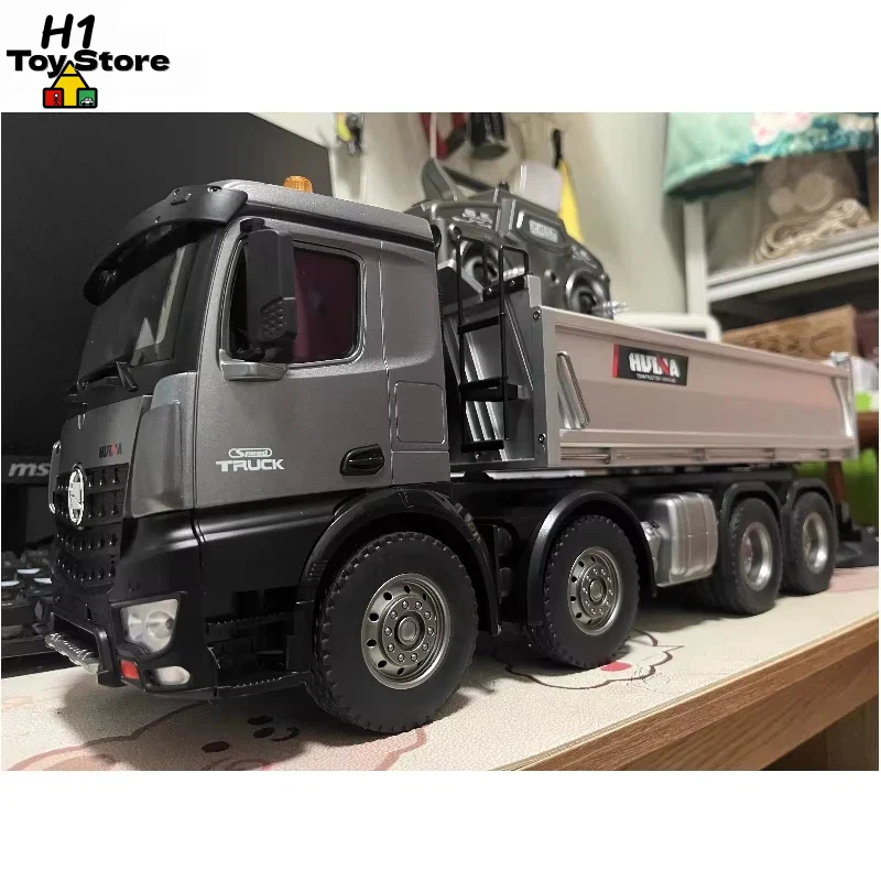 

Huina 1536PRO 12-Channel RC Dump Truck Heavy-Duty Remote Control Construction Vehicle Alloy & Plastic Model for Adults