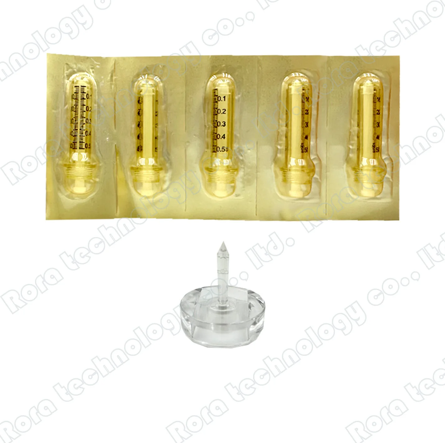 0.3ml/0.5ml disposable syringe ampoule head needle independent aseptic packaging needle-free lip filling syringe hyaluronic acid