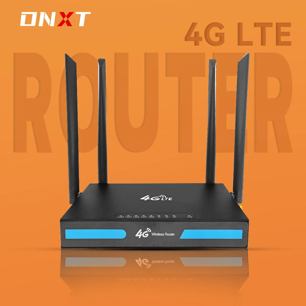 

DNXT ED126 CPE Router 4G WIFI with SIM card portable suction cup antenna 4 antenna
