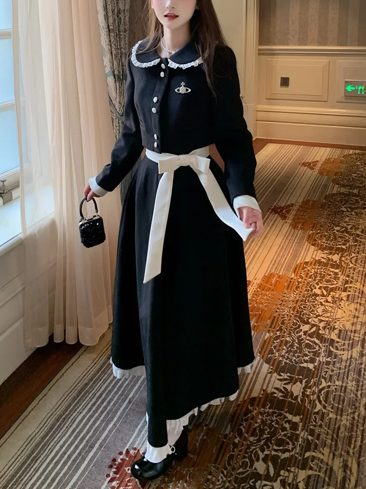 

Ele ort Верхняя одежда Женская юбка с высокой талией длиной f Комплект с узлом Осень Зима Faion Утягивающий ансамбль