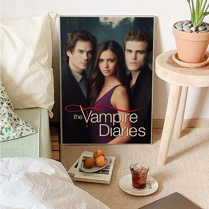 The Vampire Diaries Classic Movie Posters Canvas Painting Room Bar Cafe Aesthetic Art Wall Painting