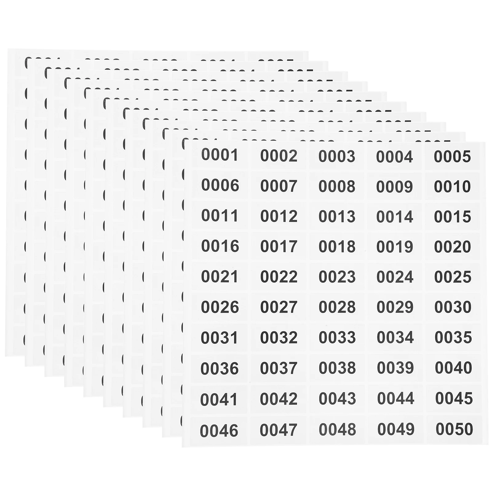 

20 Sheets Sticker Digital Label Stickers Multi-use Number Adhesive