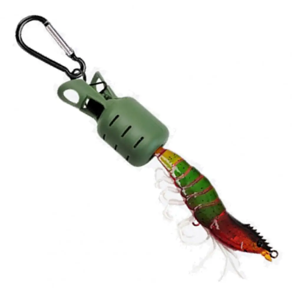 Fishhook Case with Carabiner Fishing Hook Cover Set with Carabiner Portable Shrimp Lure Squid Jig Protector Case Bonnet Clip